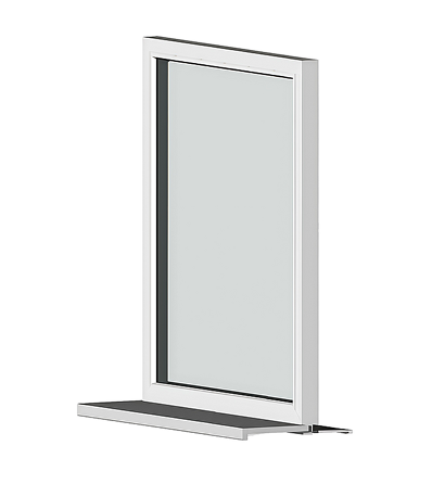 Окно противопожарное одностворчатое E-15 размером 1000*1000 мм.